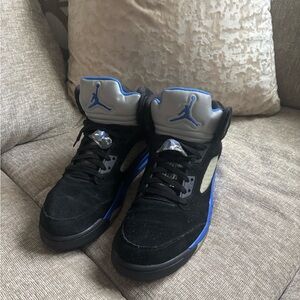 Jordan Black and Blue Sneakers